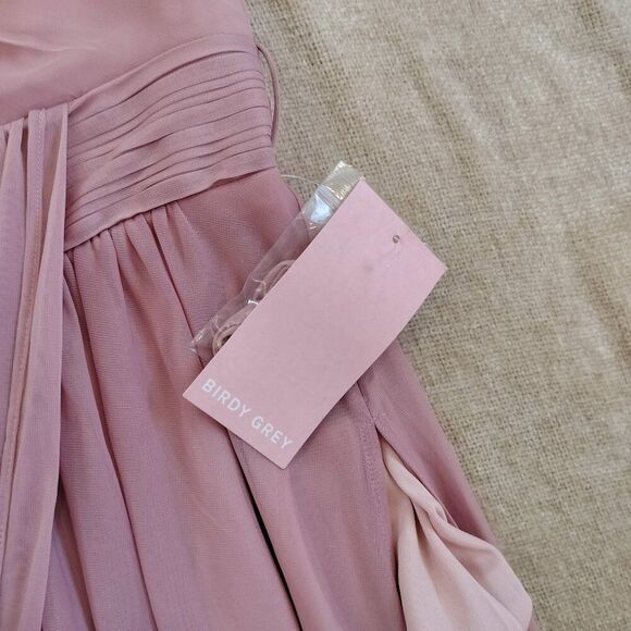 NWT Birdy Grey Dress CHICKY CONVERTIBLE DRESS MESH ROSE QUARTZ Formal Sz M - Picture 5 of 8